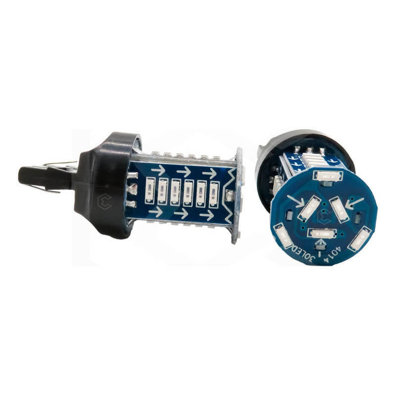 2 Focos Calavera 1157 1156 3157 7440 7443 30 Led Estrobo 12v