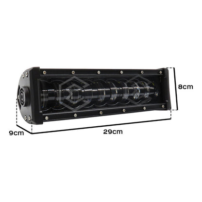 Barra 20 Leds Luz Blanca Fija Con 10 Lupas 11.4'' PuLG 32.8w