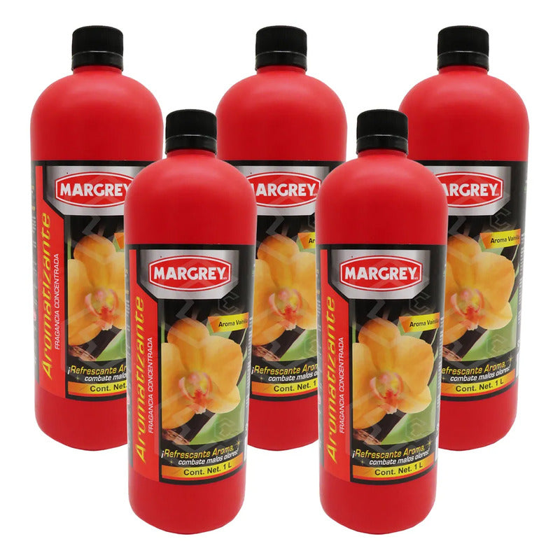 5 Fragancia Concentrada Vainilla 1lt Aromatizante Margrey Amarillo