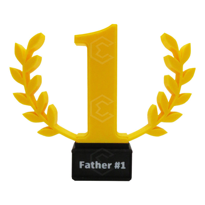 Trofeo Premio Papá #1 Regalo Día Del Padre Impresión 3d Petg