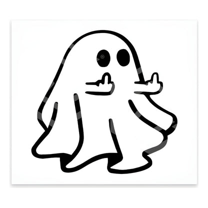 10 Calcomanía Fantasma Grosero Sticker Vinil Auto Moto 10cm