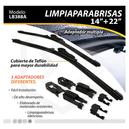 Pluma Limpiaparabrisa Tipo Banana Auto Camión Varias Medidas