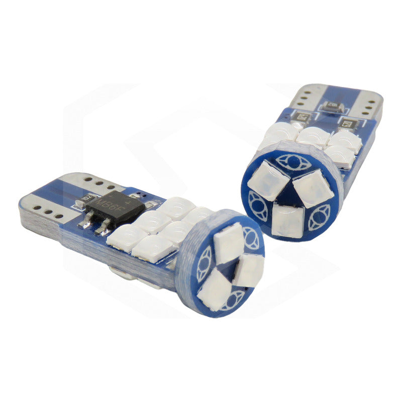 Kit De 10 Focos Pellizco T10 15 Leds Burbuja Doble Polaridad
