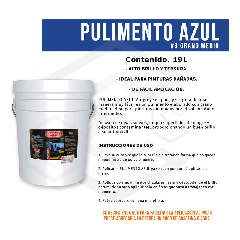 Cubeta Pulimento 19lt Blanco,rojo,rosa Alto Brillo A Elegir