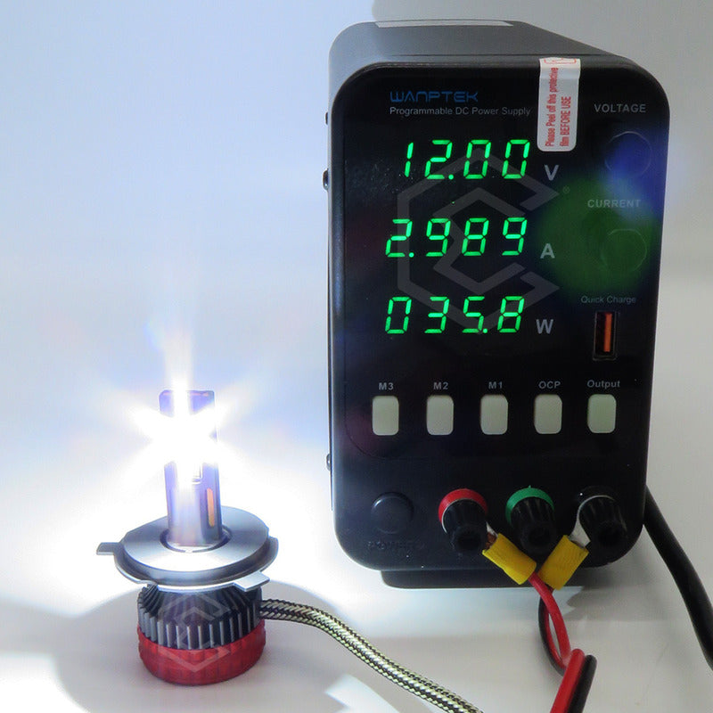 2 Focos H4 24 Led Csp Bicolor Ventilador Alta Y Baja 14000lm H4