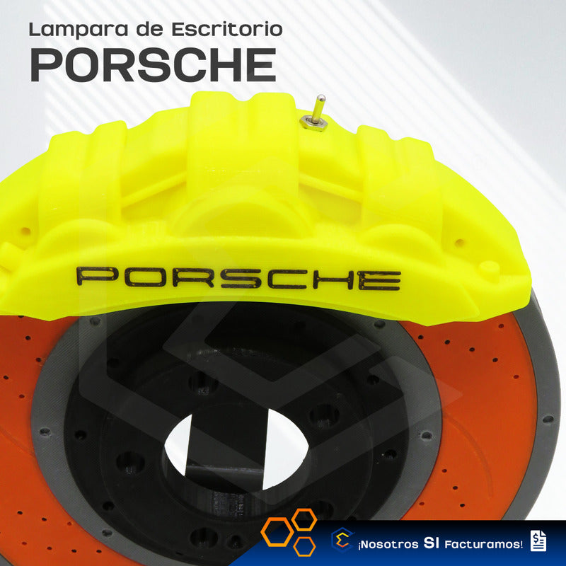 Lampara Led Disco Freno Porsche Caliper Decorativa 3d Petg