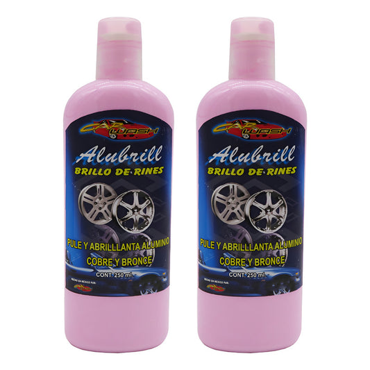 2 Abrillantador Pulidor De Rines Aluminio Cobre Bronce 250ml Rosa