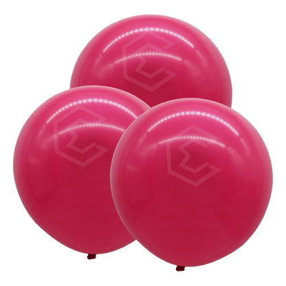 Bolsa 3 Globos Rosa Brillosos #36 Adorno Fiestas Bodas Latex Rosa Brillante