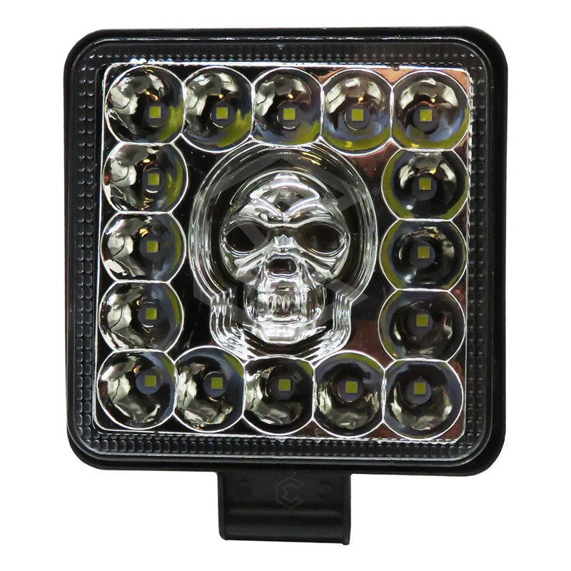 Par De Faros Calavera 26 Leds 4 Funciones Blanco-rgb 12-24v