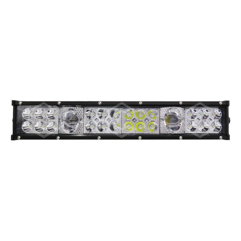 Barra Slim 36 Led Potente Blanco/ambar Fijo+estrobo 12-24v