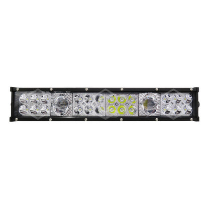 Barra Slim 36 Led Potente Blanco/ambar Fijo+estrobo 12-24v