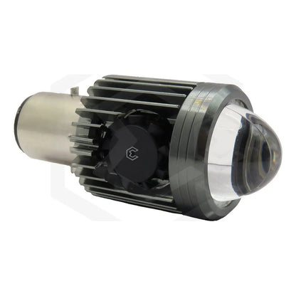 Foco Moto H4 Lupa Con Ventilador Ba20d Bicolor 6 Leds Csp