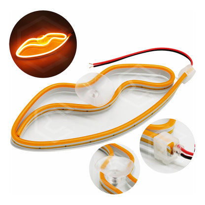 Figura Beso Led Luz Neon Parabrisas Chupón Grande 26cm 12v