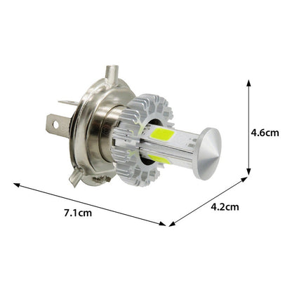 Foco De Carro/moto H4 2 Polos Ba20d Con Luz Led 4 Caras 15w