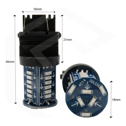 Par De Focos 1156 1157 30 Led Rotativo Estrobo Calaveras 12v
