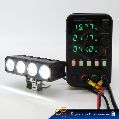 Par De Faros 24 Leds Lupa Blanco-ambar Spot Luz Fija 9-80v