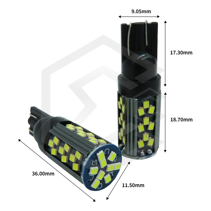 Kit 10 Focos Pellizco T10 Canbus 45 Led Super Potente 12a24v