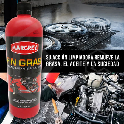 2 Fingras 1lt Limpiador Rines Motor Grasa Tapiceria Margrey