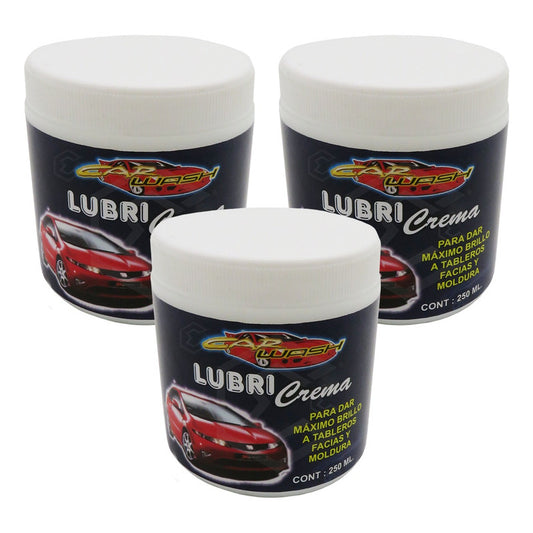 3 Abrillantador Automotriz De Tableros Facias Molduras 250ml Beige