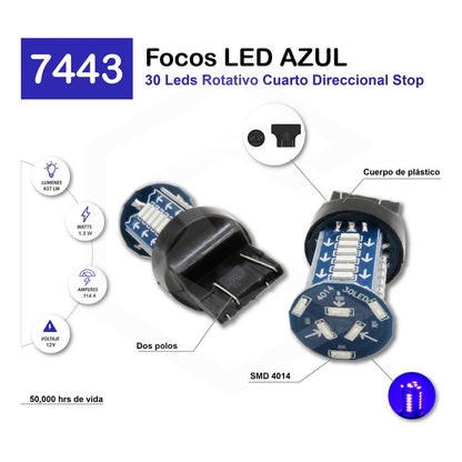 Par De Focos 1156 1157 30 Led Rotativo Estrobo Calaveras 12v