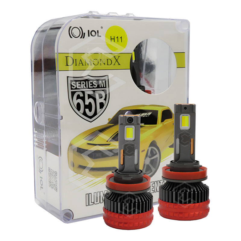 2 Focos H11 12 Leds Csp Bicolor Ventilador Alta Baja 14000lm H11