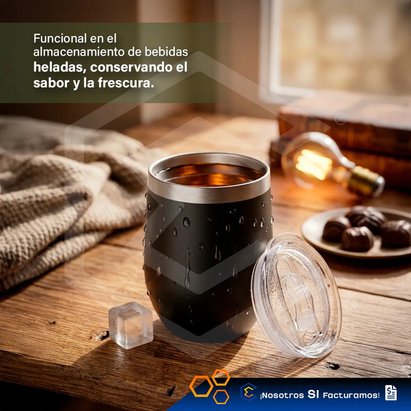 Termo Vaso Whiskero Personalizado Nombre O Logo Láser 12oz Menta