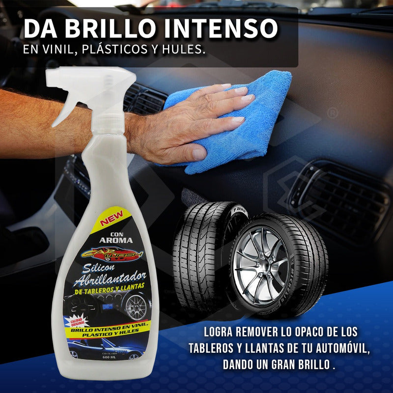 3 Silicón Abrillantador Tableros Llantas Brillo Intenso Pist Beige