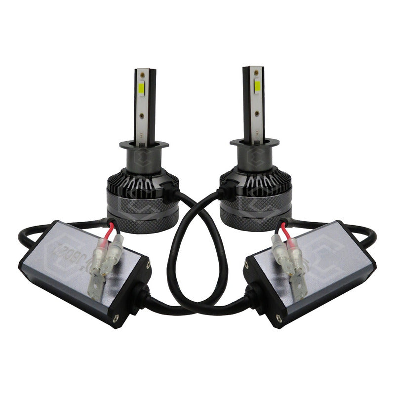 Kit Focos H1 12 Leds Csp 9-30v 43.1w Real Alta Baja 16000lm H1
