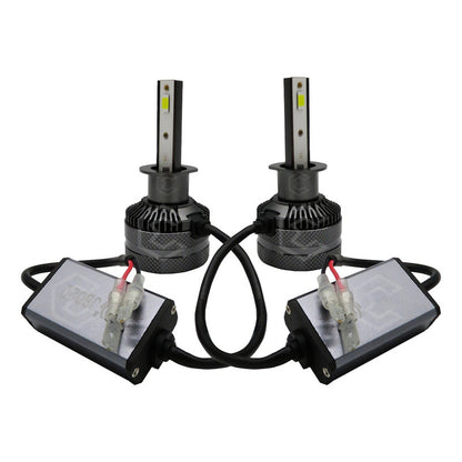 Kit Focos H1 12 Leds Csp 9-30v 43.1w Real Alta Baja 16000lm H1