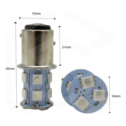 2 Focos 1157 1156 1176 3157 7440 7443 13 Leds  Estrobo 12v