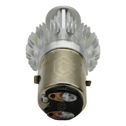 Foco De Carro/moto H4 2 Polos Ba20d Con Luz Led 4 Caras 15w