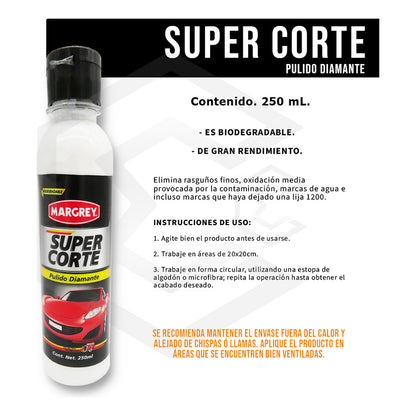 Pulimento Quita Rayones Auto - Super Corte Marey 250ml Blanco
