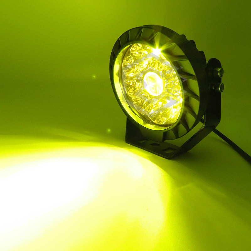 Faros Universales Redondo 5.5'' 10 Led Hiper Lupa 12-24v