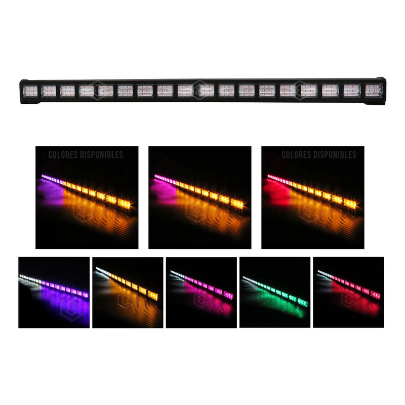 Barra 324 Led 19 Funciones 18 Módulos Bicolor Estrobo 12-24v