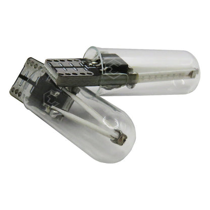 Par Focos De Pellizco Led Cob Vidrio Filamento Canbus T10 W5