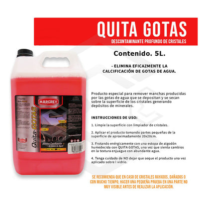 Porron 5lts Quita Gotas Margrey P/parabrisas Ventanales