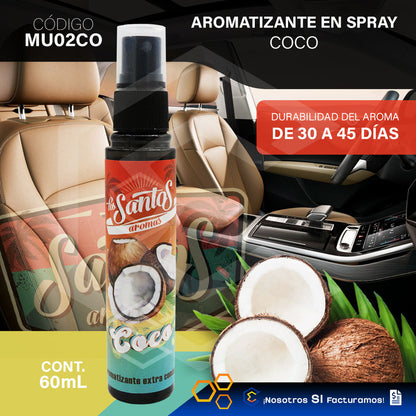 3 Aromatizante Botella Spray Liquido 60ml Auto Casa Ambiente