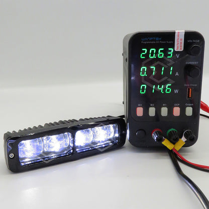 Par Faros Barra 4 Leds Blanco 4 Lupas Fijo 6'' PuLG 10-30v