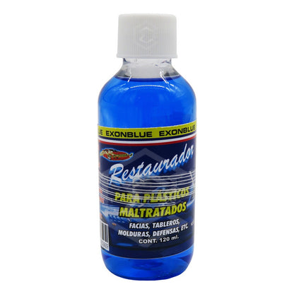 24 Restaurador Plásticos Maltratados Abrillanta Nutre 120ml Azul