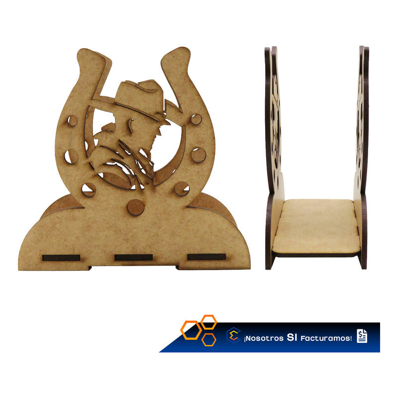 Kit 60 Servilletero Vaquero Sombrero Recuerdos 12cm Mdf 3mm