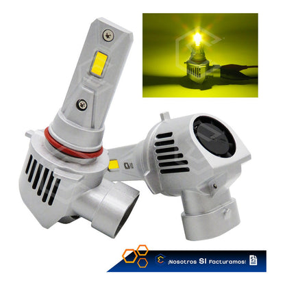 Kit Focos 12 Led Csp Ambar 9005 Ventilador Alta O Baja 16.9w 9005 Ambar