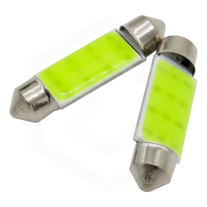 2 Pzs Foco Led Cob Festoon Fusible Interior 31 36 39 Y 41 Mm