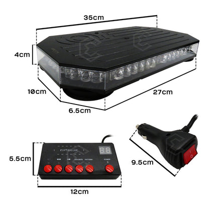 Torreta 42 Leds Bicolor Con Control 38 Funciones Imán 12-24v