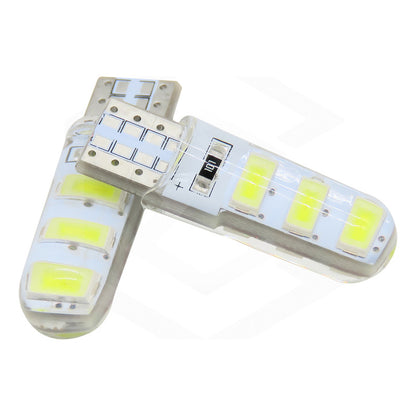 Par De Focos De Pellizco T10 6 Gel Leds Smd Alta Potencia