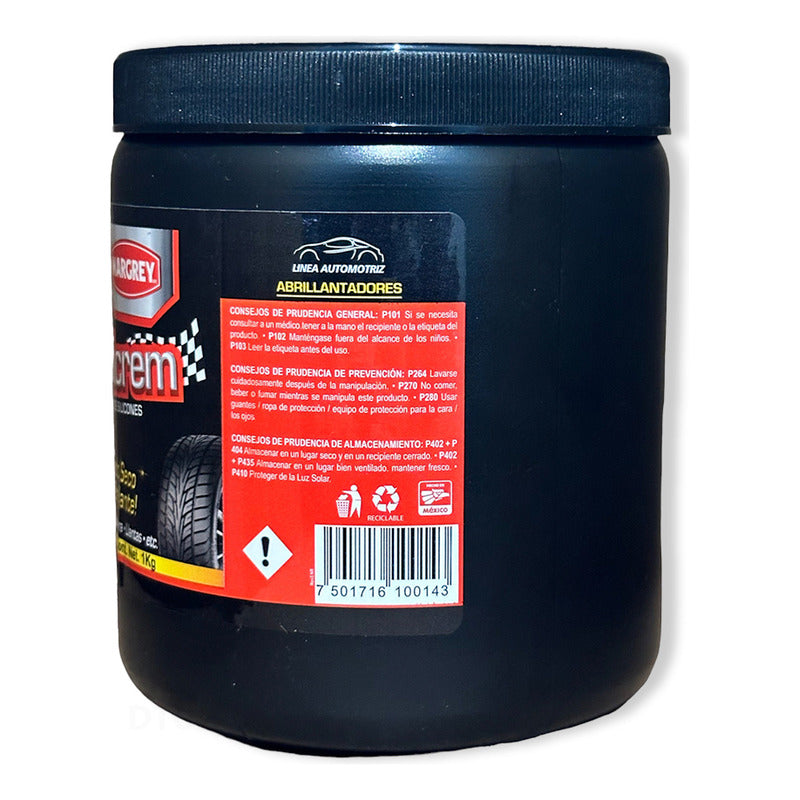 Silicrem Margrey 1lt Crema Silicones Tablero Llantas Abrillantador 10501206 Color Blanco