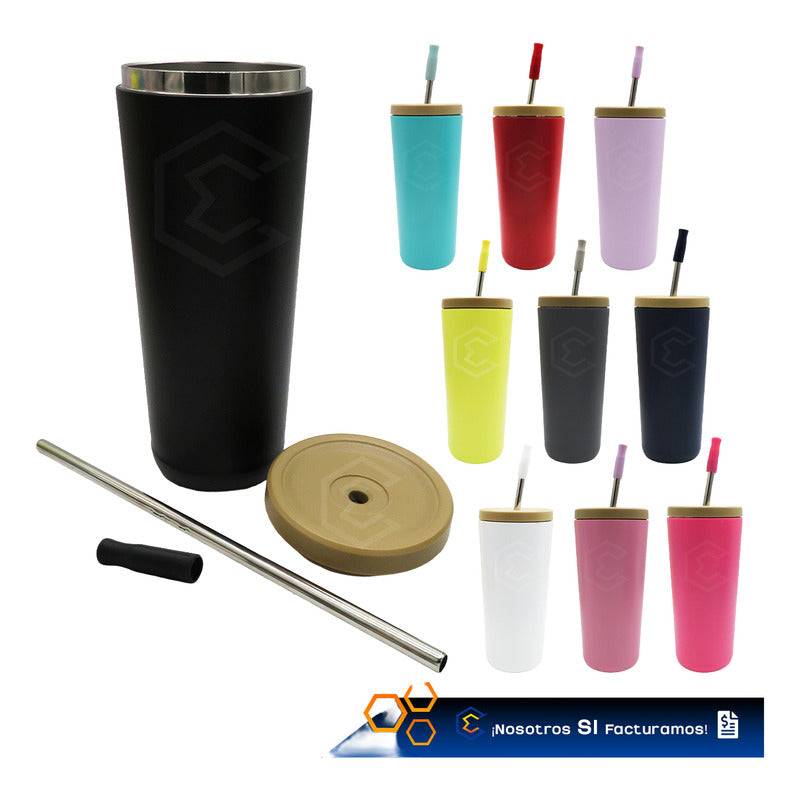 Termo Vaso Personalizado Nombre Logo Láser 750ml Acero Inox