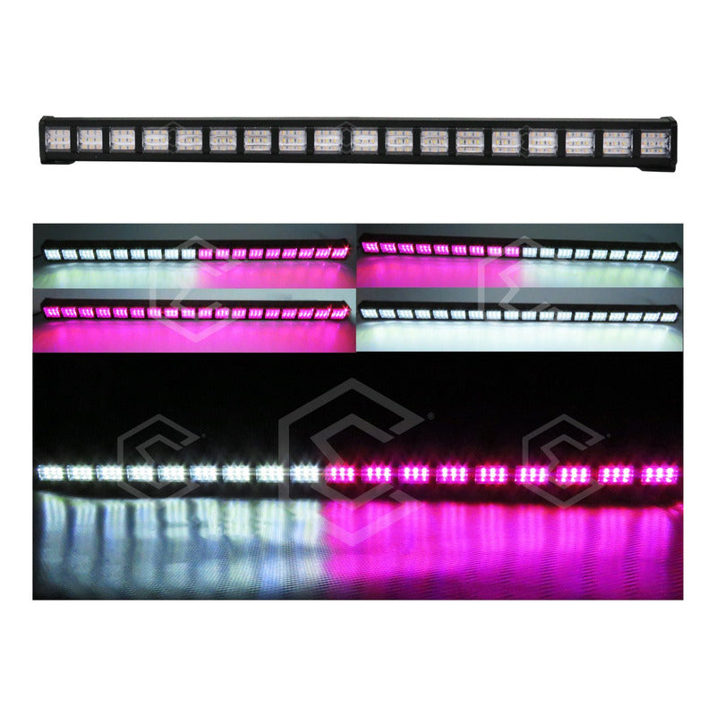 Barra 324 Led 19 Funciones 18 Módulos Bicolor Estrobo 12-24v
