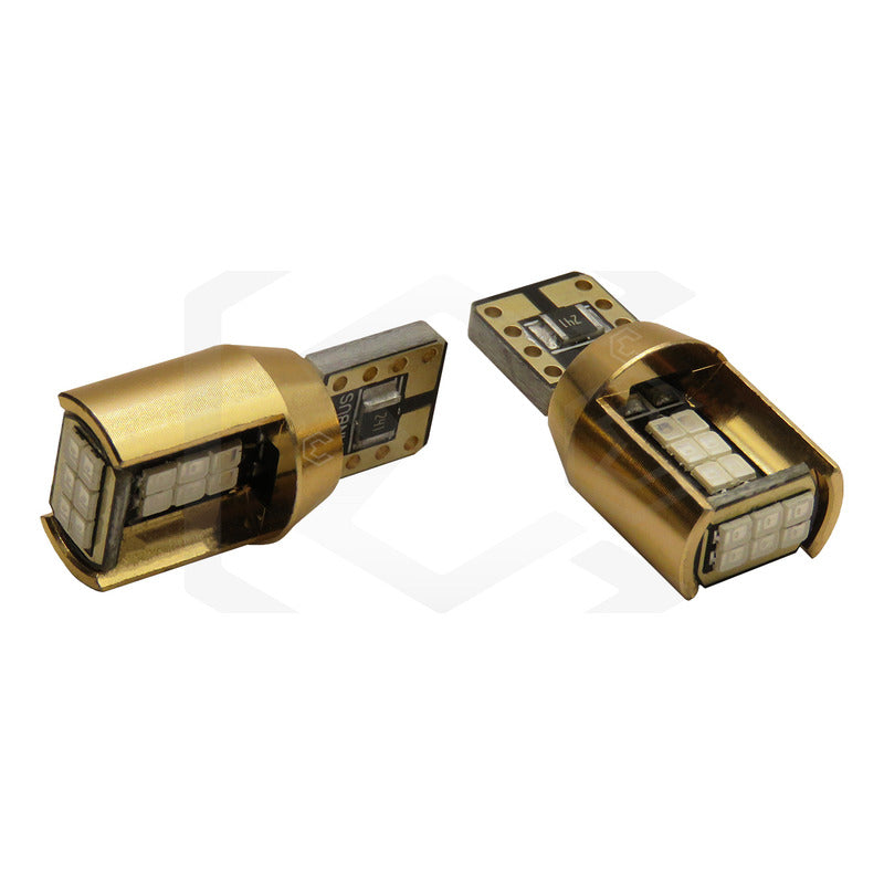 Par De Focos De Pellizco T10 18 Leds Canbus Aluminio 12v
