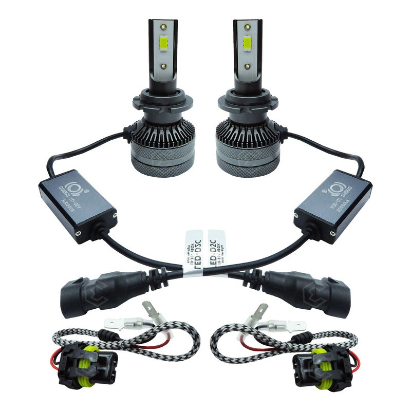 Kit Focos D2c12 Led Csp 9-30w 39.4w Reales Alta Baja 8000lm Iol-lhl-168