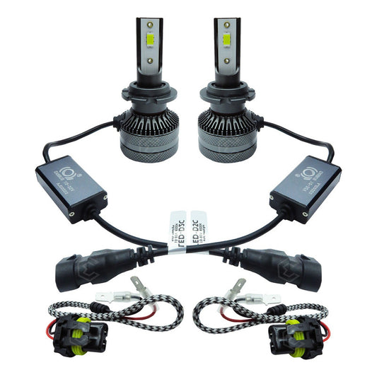 Kit Focos D2c12 Led Csp 9-30w 39.4w Reales Alta Baja 8000lm Iol-lhl-168